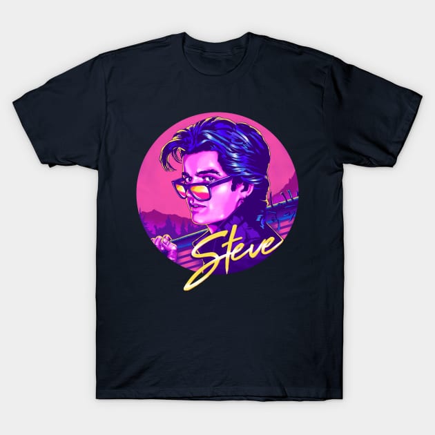 Official Stranger Things: Steve Harrington (Original Version) T-Shirt by zerobriant